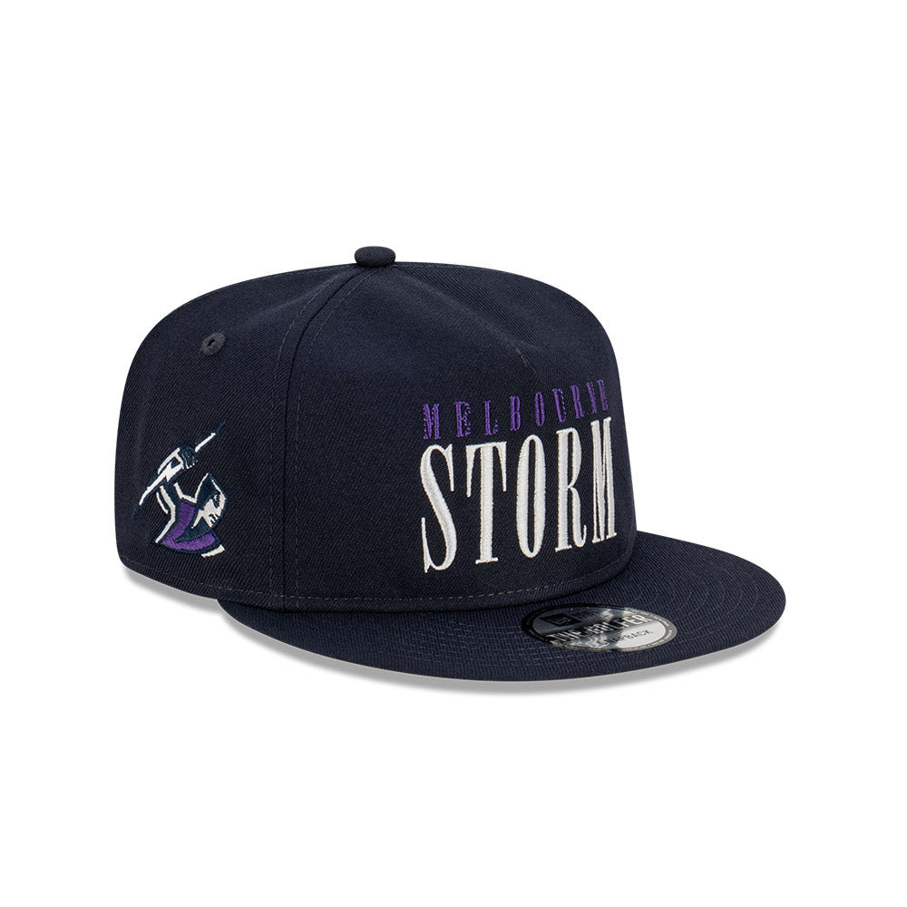 Melbourne Storm Hat - 2023 NRL Navy Tall Text The Golfer - New Era